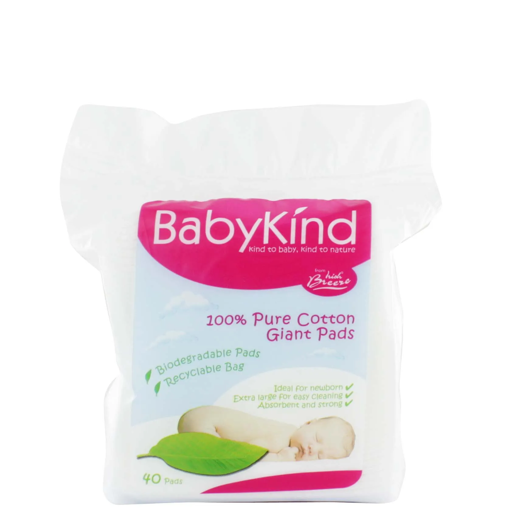 IB BABYKIND 40 GIANT COTTON PADS