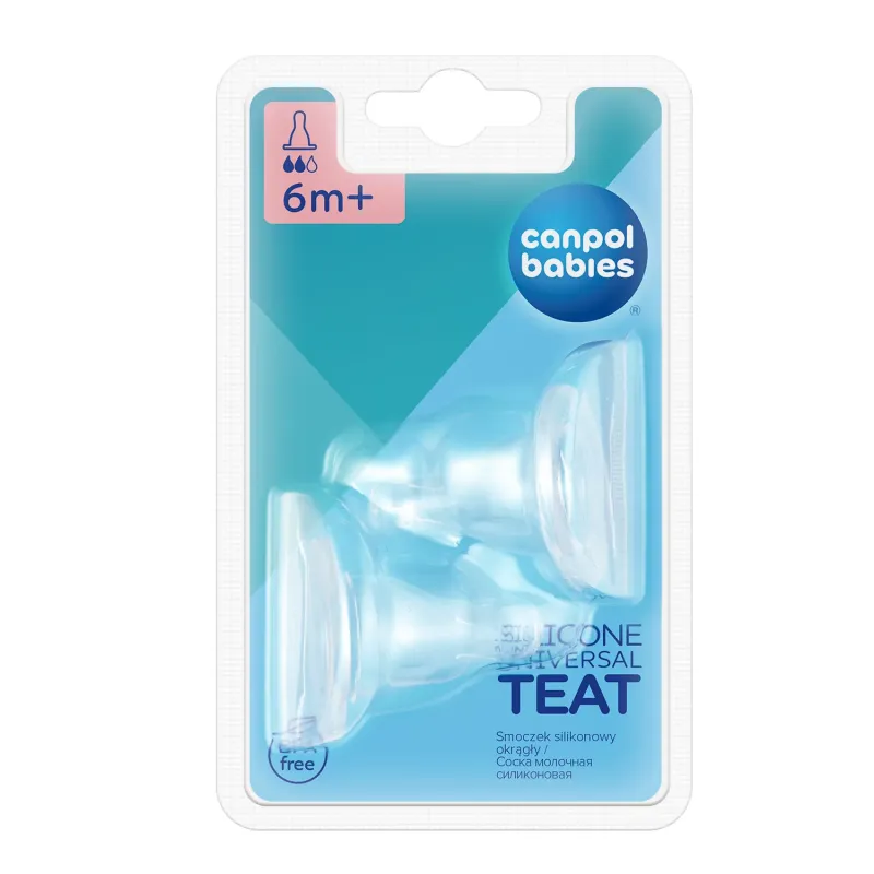 CANPOL 2 SILICONE TEATS MEDIUM 6+