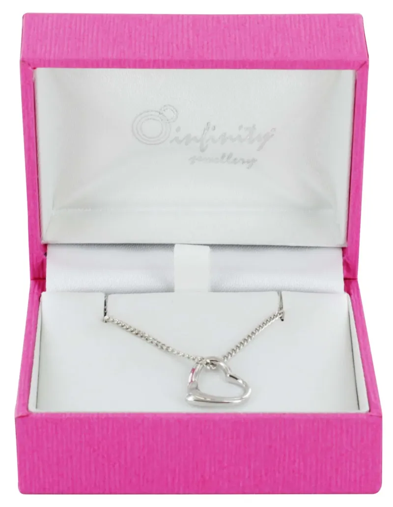 SILVER RP HEART PENDANT BOXED