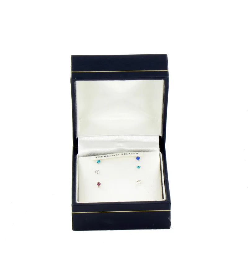 SILVER  NOSE STUDS 6s BOXED