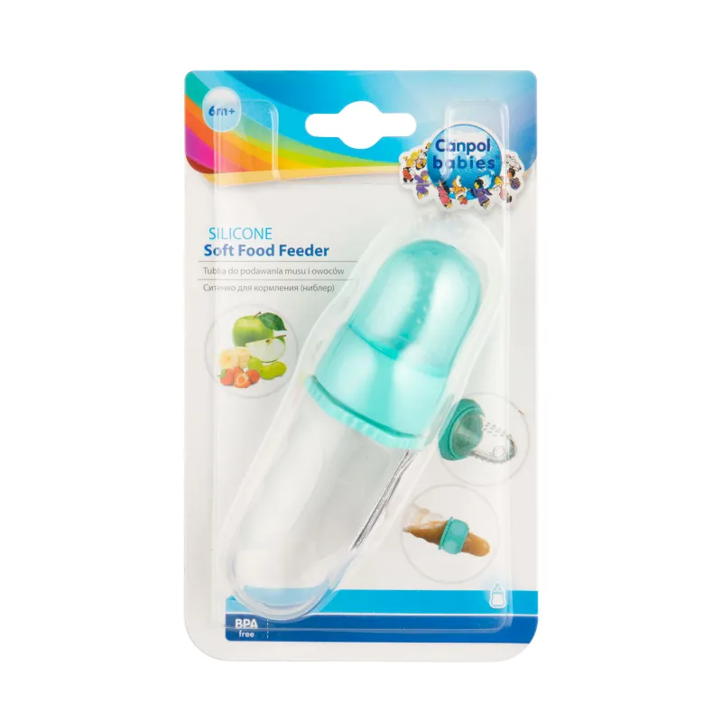 CANPOL SILICONE SOFT FOOD FEEDER GREEN