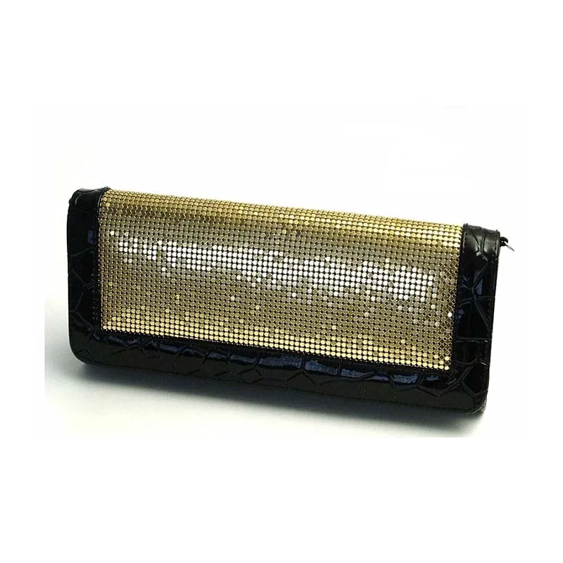 SEQUIN CLUTCH BAG GOLD