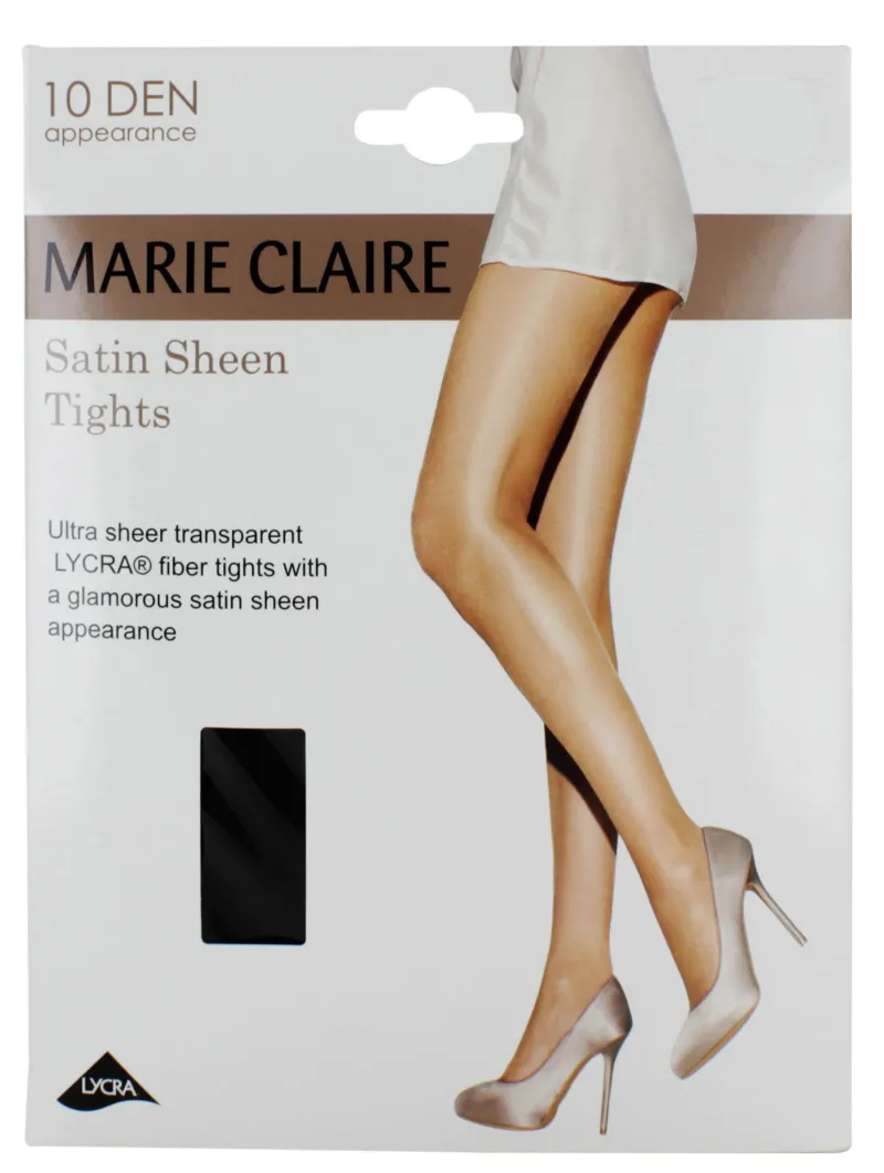 931L SATIN SHEEN TIGHTS MED BLACK