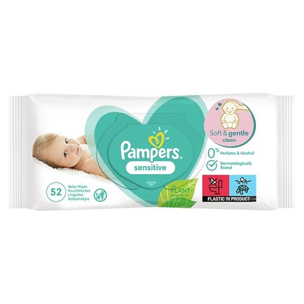 PAMPERS BABY 52s WIPES SENSITIVE