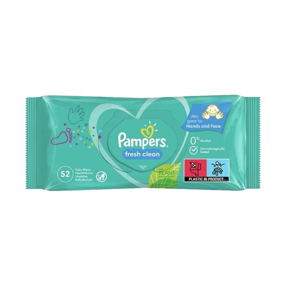 PAMPERS BABY 52s WIPES FRESH CLEAN