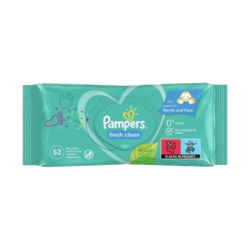 PAMPERS BABY 52s WIPES FRESH CLEAN