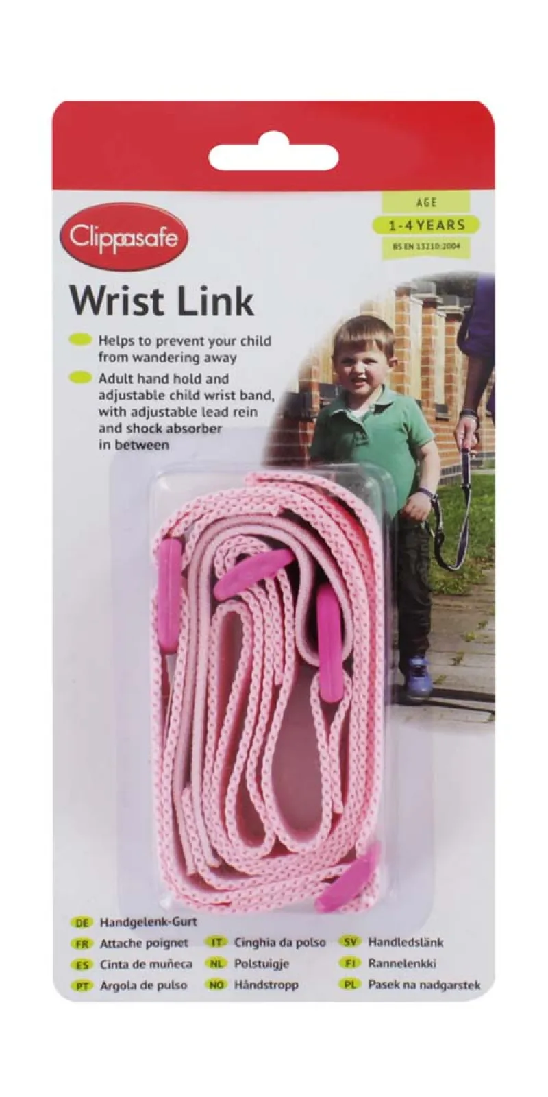 CLIPPASAFE WRIST LINK - PINK (25)