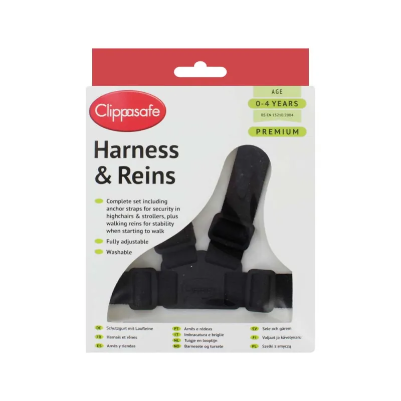 CLIPPASAFE EASY WASH HARNESS & REINS - NO. 10 BLACK