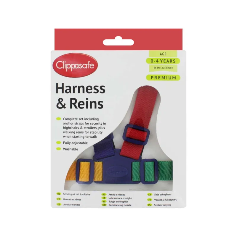 CLIPPASAFE EASY WASH HARNESS & REINS - NO. 10 MULTICOLOUR