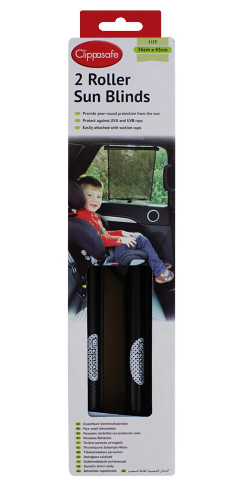 CLIPPASAFE 2 ROLLER SUN BLINDS 50/3