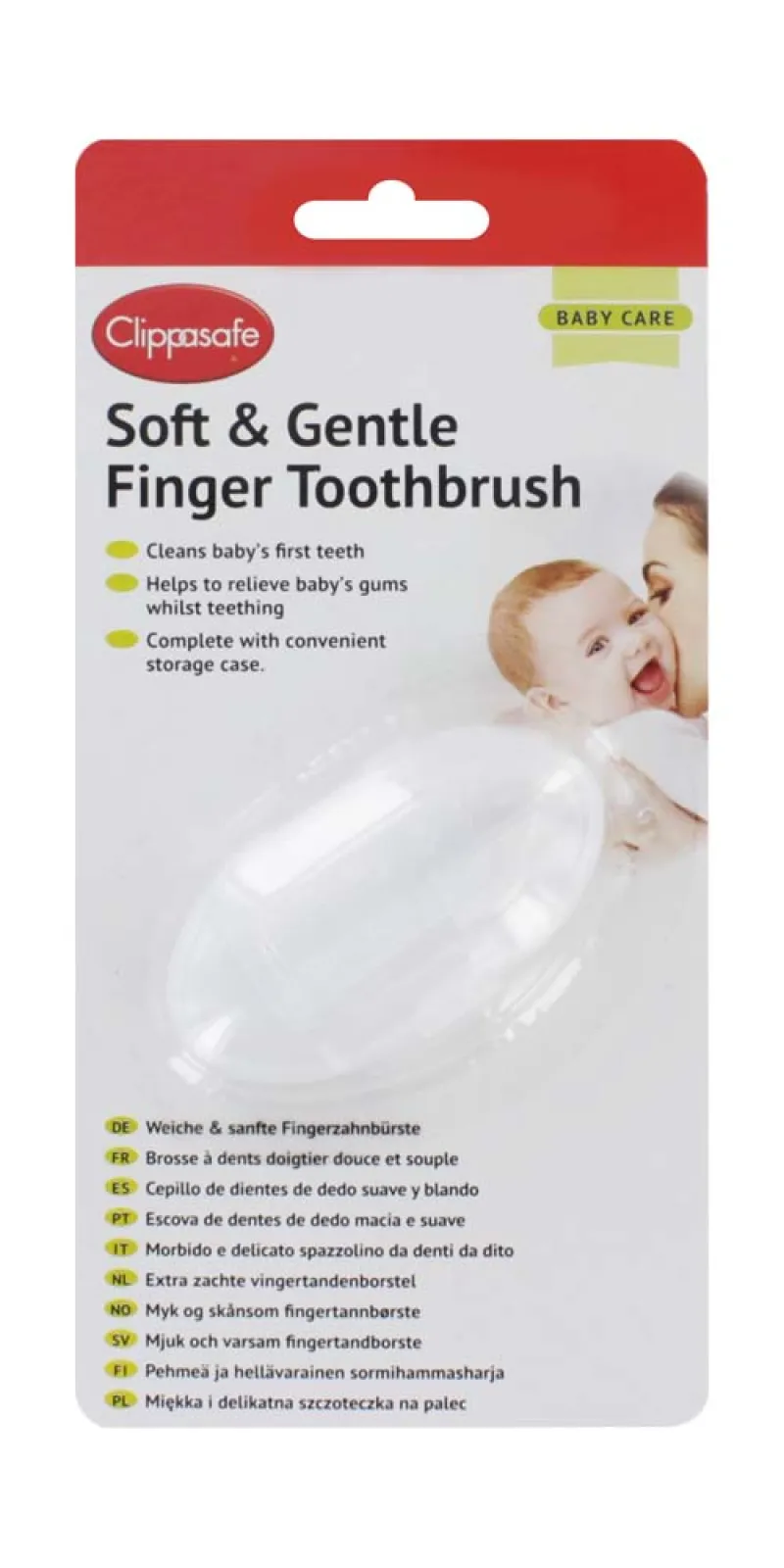 CLIPPASAFE FINGER TOOTHBRUSH 33/4
