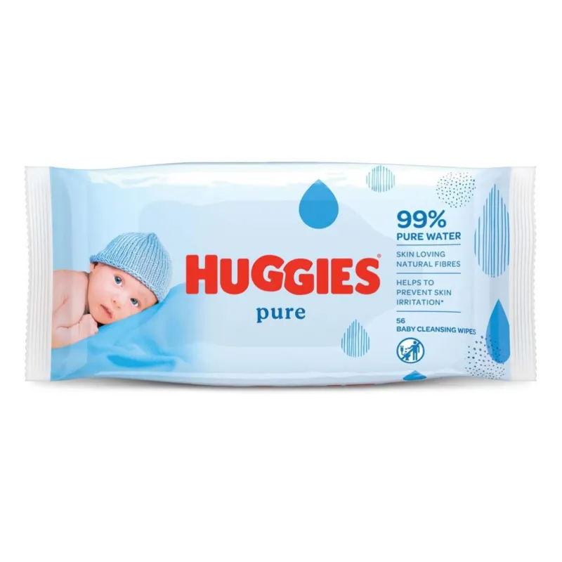 HUGGIES 99% WATER BABY WIPES 56s x10