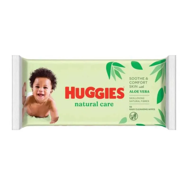HUGGIES NATURAL CARE BABY WIPES 56s x10