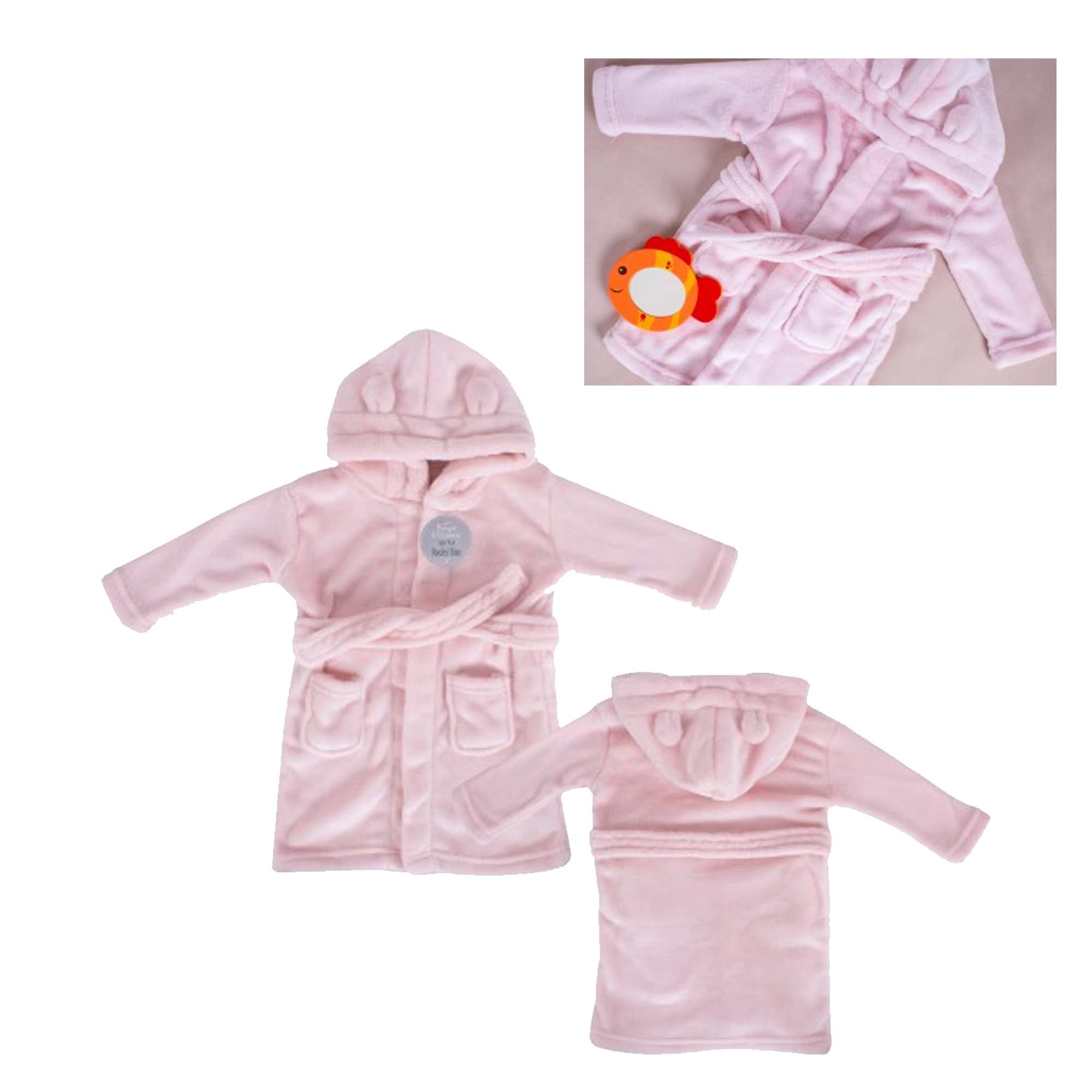 FS963 BABY PINK HOODED ROBE