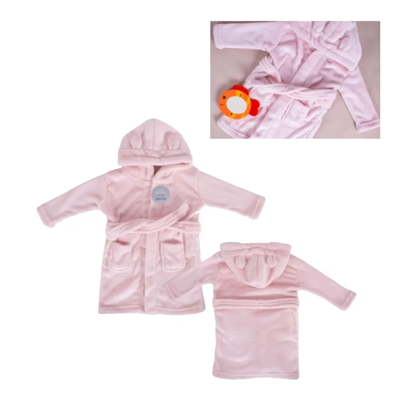 FS963 BABY PINK HOODED ROBE