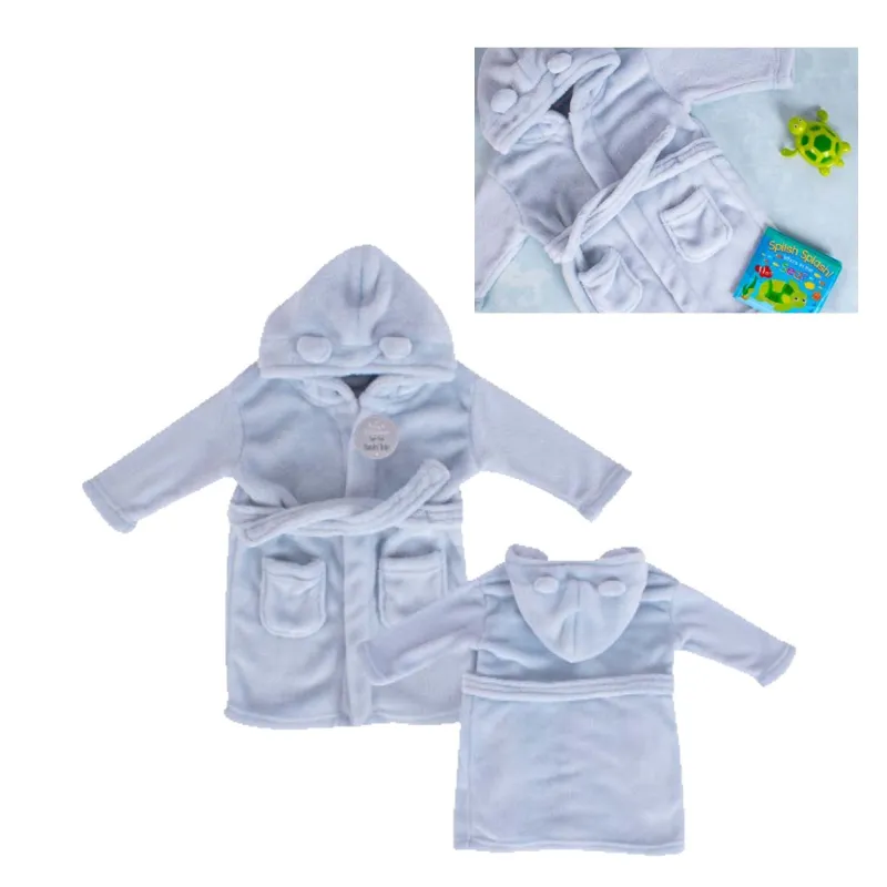 FS963 BABY BLUE HOODED ROBE