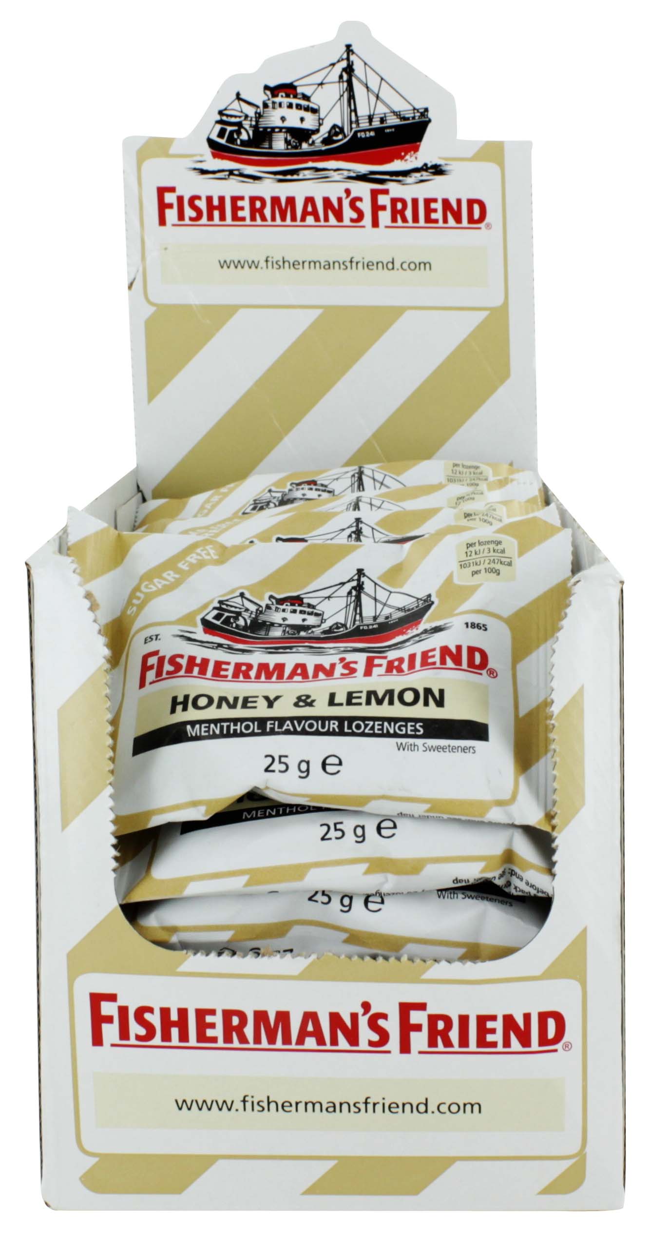 FISHERMAN FRIENDS HONEY & LEMON LOZENGES x24
