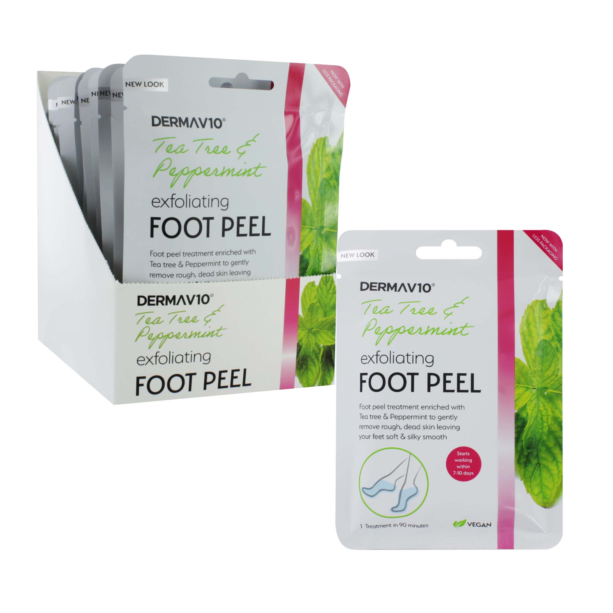 DERMA V10 EXFOLIATING FOOT PEEL x12