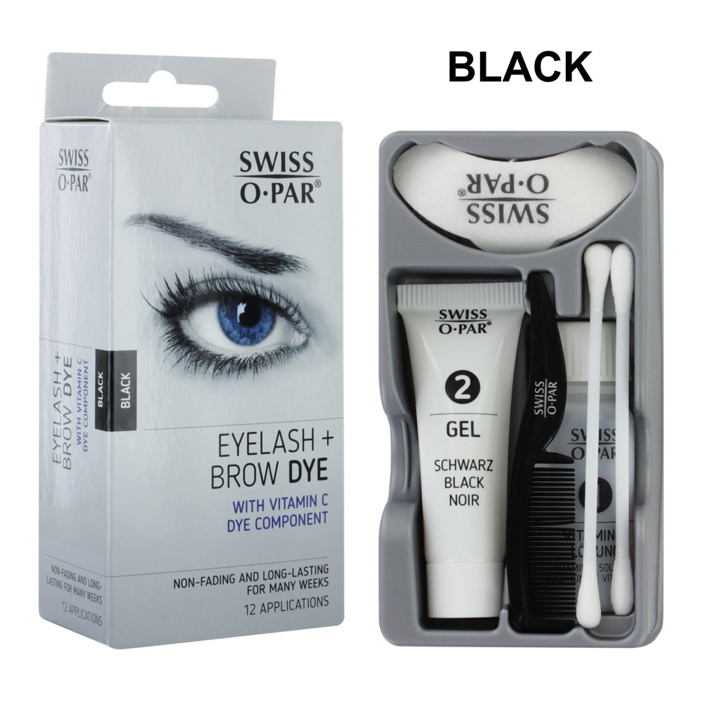 SWISS O PAR EYE BROW/EYELASH TINT BLACK x5