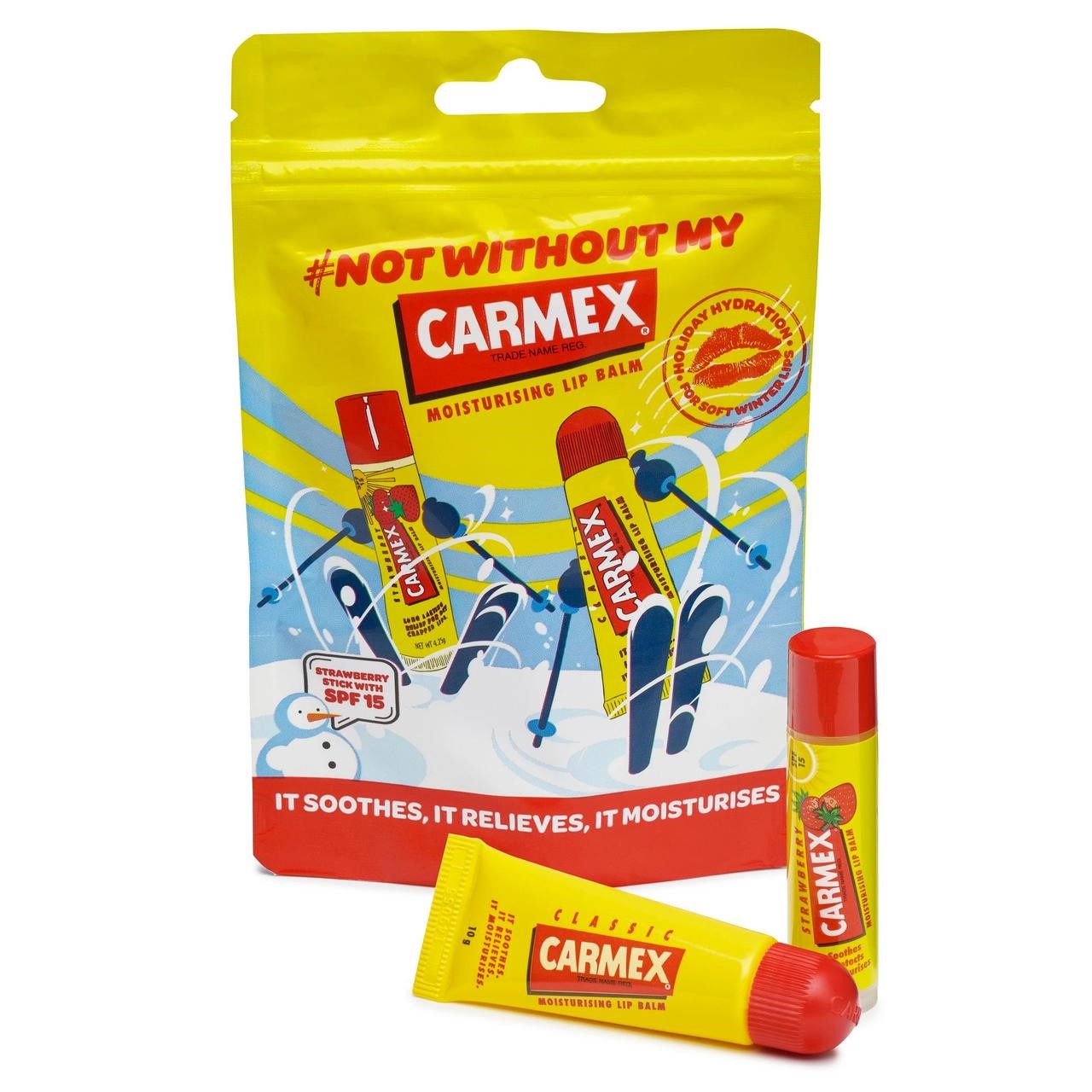 CARMEX NOT WITHOUT 2pce POUCH CLIP STRIP x12