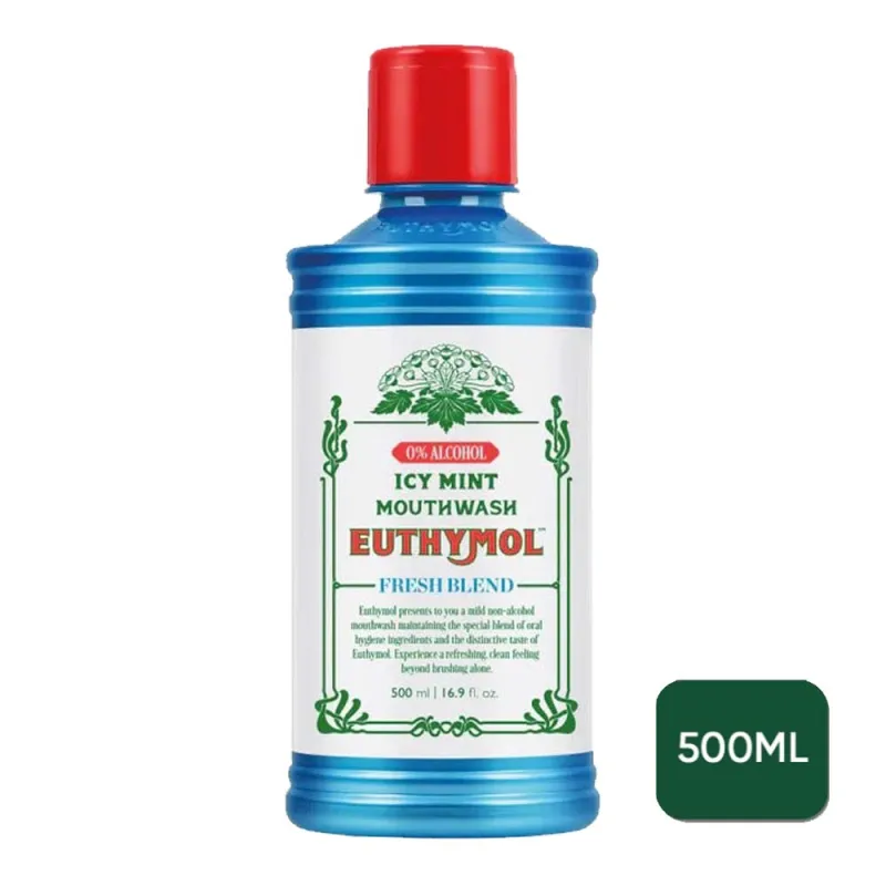 EUTHYMOL MOUTHWASH ICY MINT 500ml ALC FREE