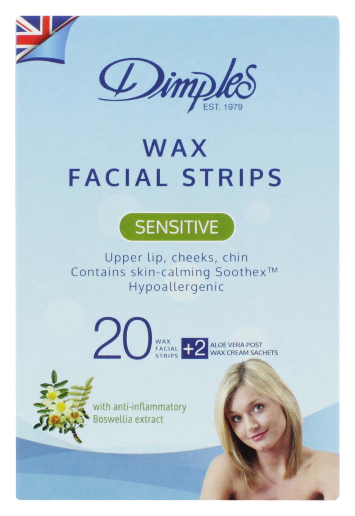 DIMPLES FACIAL WAX STRIPS W902