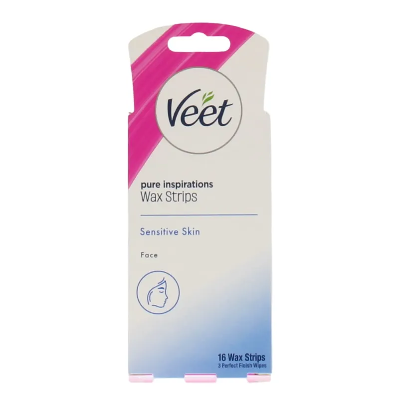 VEET PURE INSPIRATIONS 16 FACE WAX STRIPS SENSITIVE