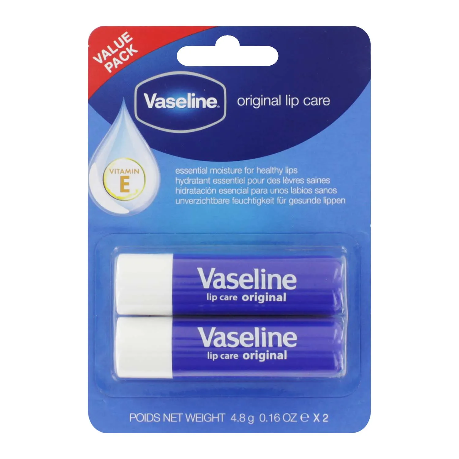 VASELINE 2pk ORIGINAL LIP BALM