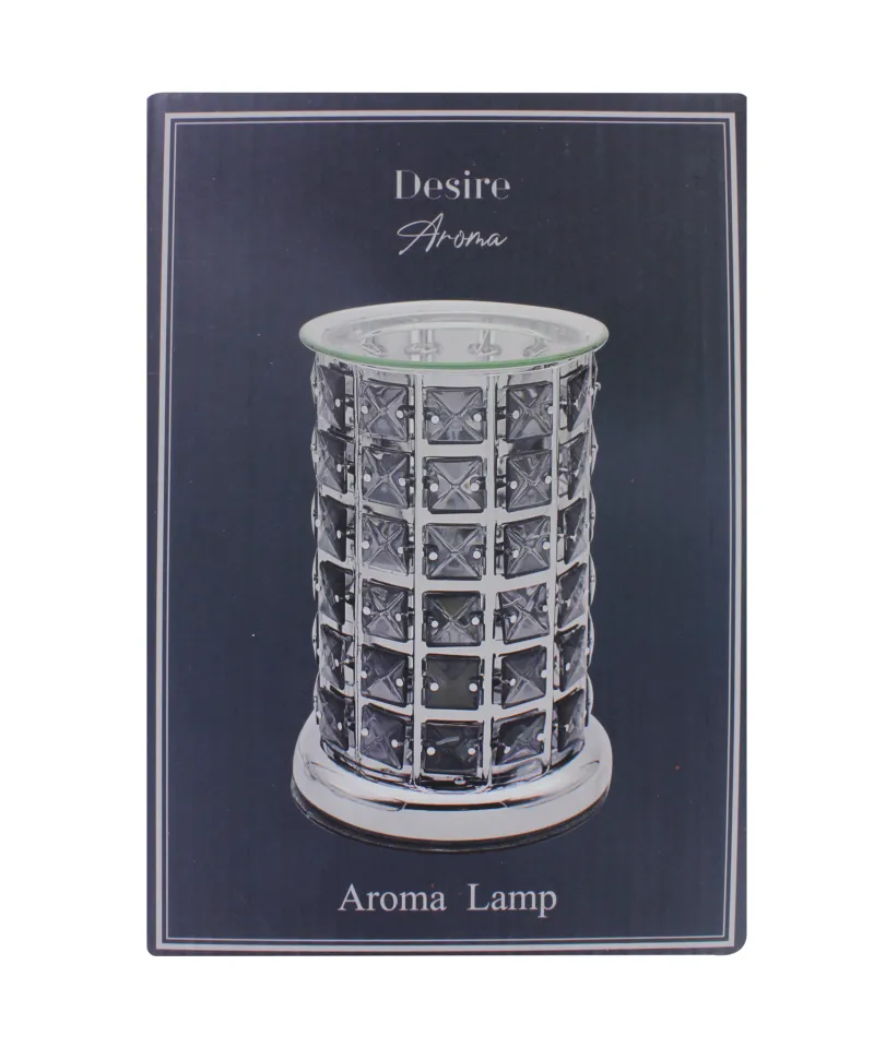 LP46012 DESIRE AROMA LAMP SILVER & BLACK