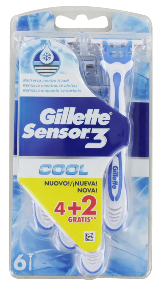 GILLETTE BLUE 3 COOL RAZORS 6s