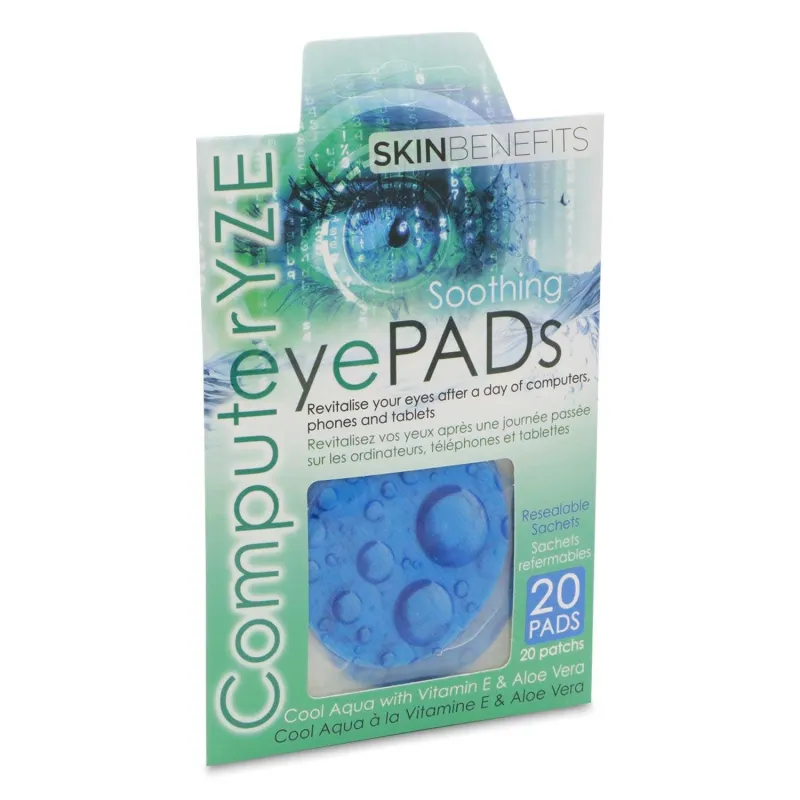 Skin Benefits Computereyze Eye Pads Cool Aqua - 20 Pack