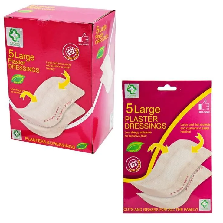 AE21 5 LARGE DRESSING PLASTERS x12