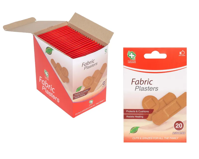 AE5 FABRIC ASSORTED 20 PLASTERS x24