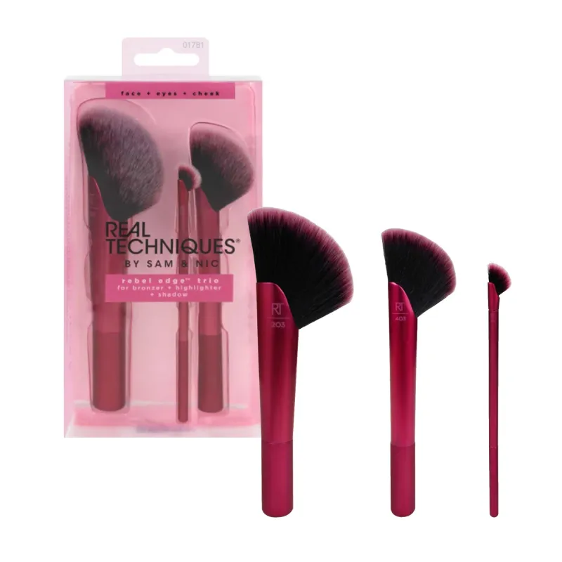 REAL TECHNIQUES REBEL EDGE TRIO BRUSH SET