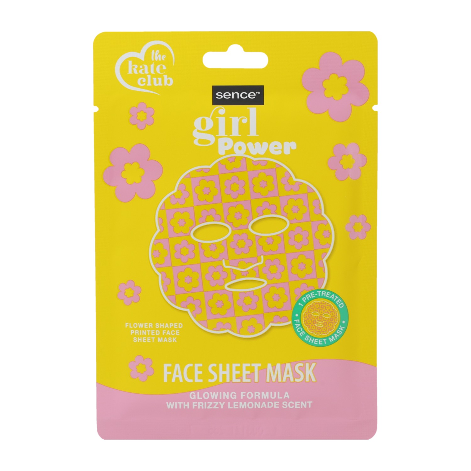 2047605 SENCE PRINTED TISSUE FACE MASK GIRL POWER x24