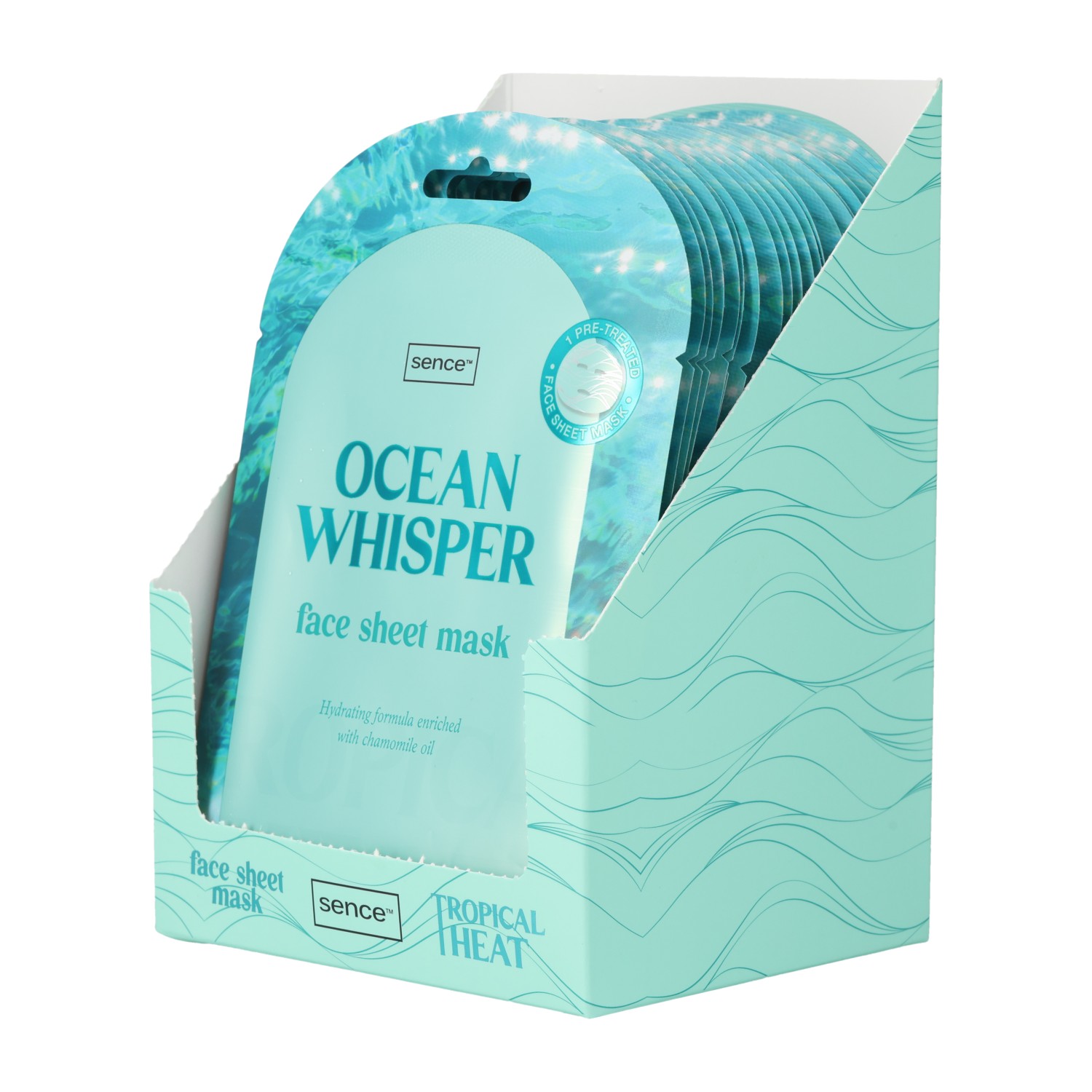 2047805 SENCE PRINTED TISSUE FACE MASK TROPICAL HEAT x24