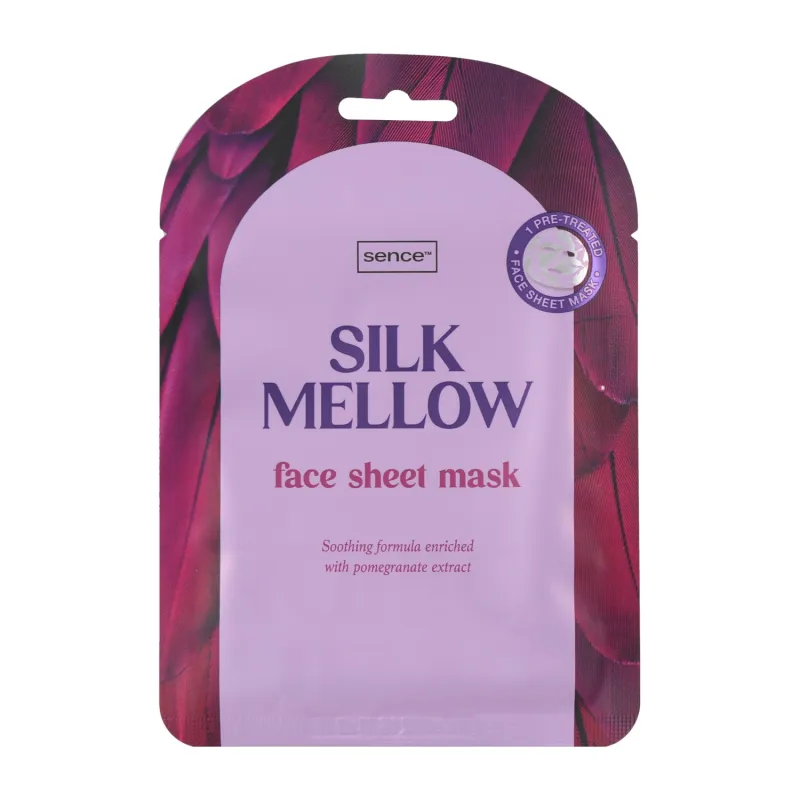 2047813 SENCE PRINTED TISSUE FACE MASK SILK MELLOW x24