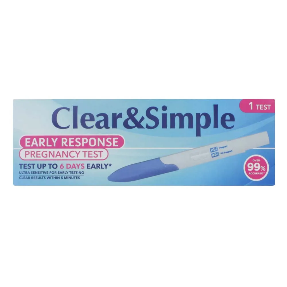 CLEAR & SIMPLE PREGNANCY SINGLE TEST EARLY RESPONSE