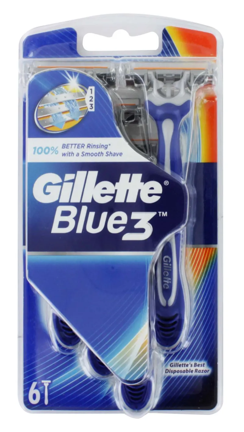 GILLETTE 6 BLUE 3 COMFORT RAZORS