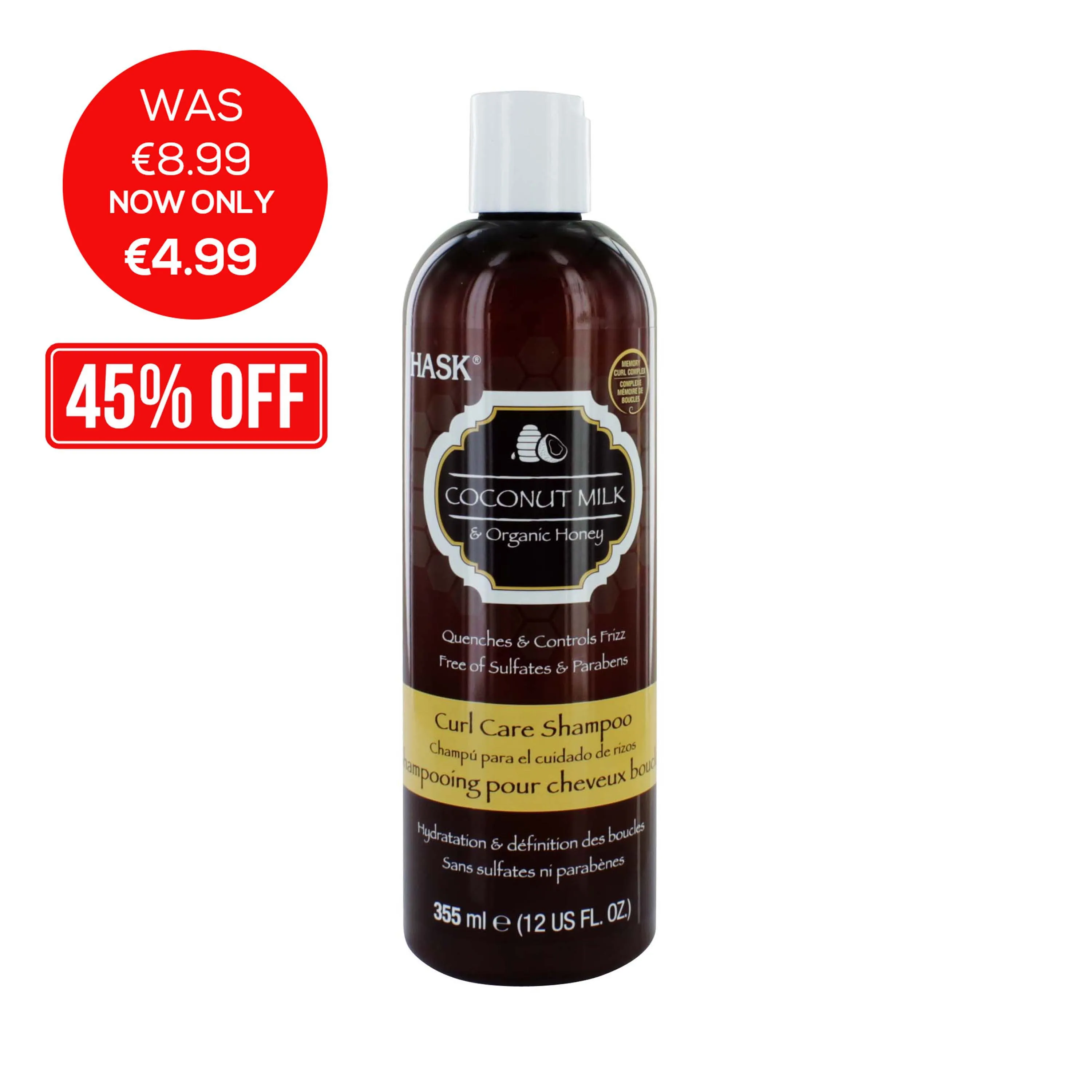 HASK COCONUT MILK & HONEY SHAMPOO 355ml