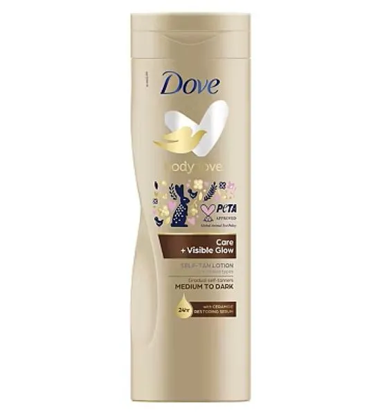 DOVE VISIBLE GLOW SELF TAN LOTION MEDIUM-DARK 400ml