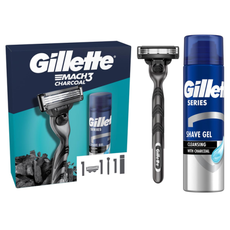 GILLETTE MACH 3 CHARCOAL SET 2pce
