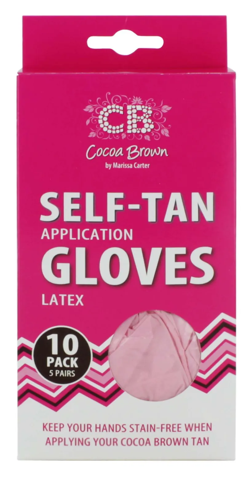 COCOA BROWN  SELF-TAN LATEX GLOVES