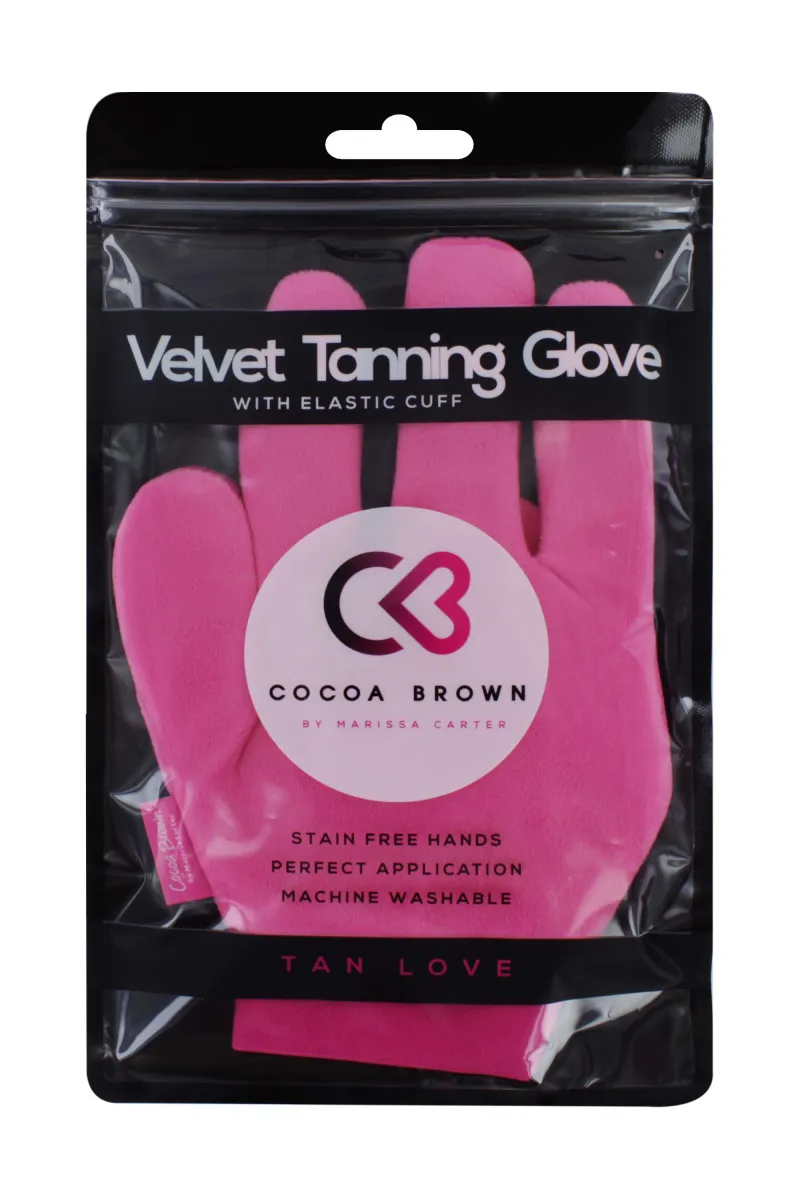 COCOA BROWN FINGER GLOVE VELVET
