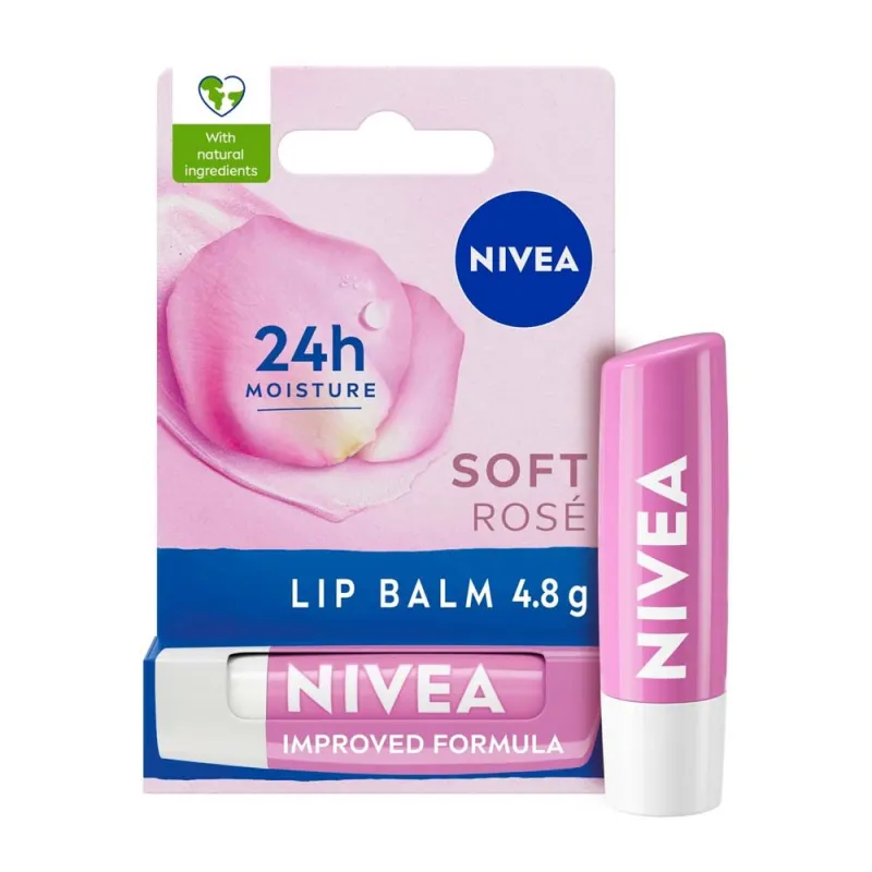 NIVEA LIP BALM ROSE 4.8g x12