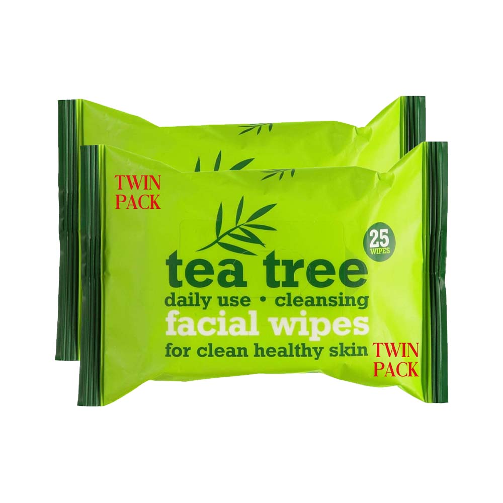 TEA TREE CLEANSING WIPES TWIN PACK