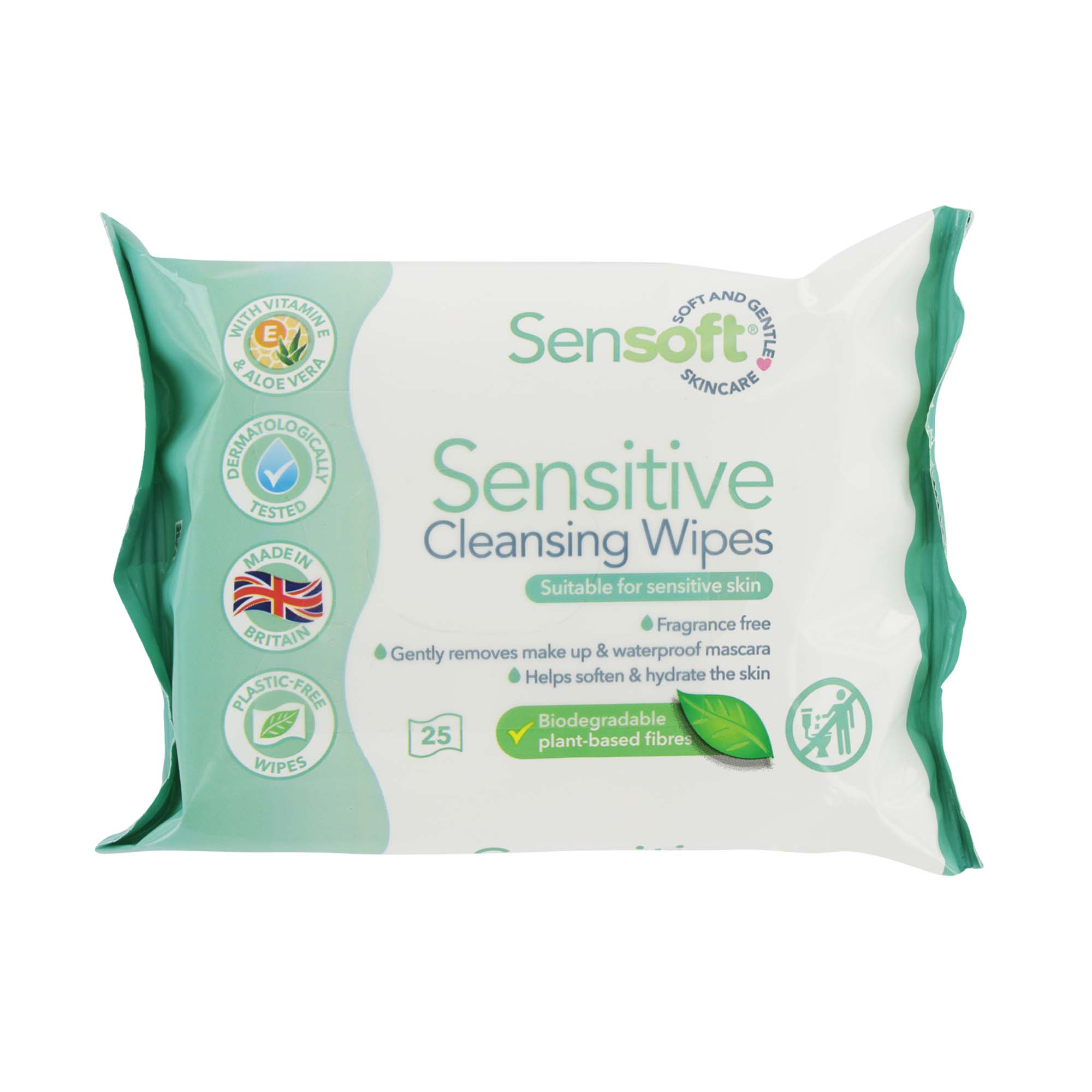 SENSOFT 25 SENSITIVE CLEANING WIPES