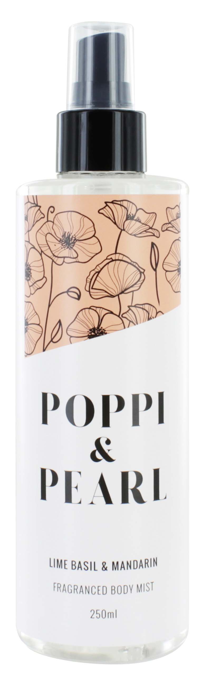 POPPI & PEARL LIME BASIL & MANDARIN BODY MIST 250ml