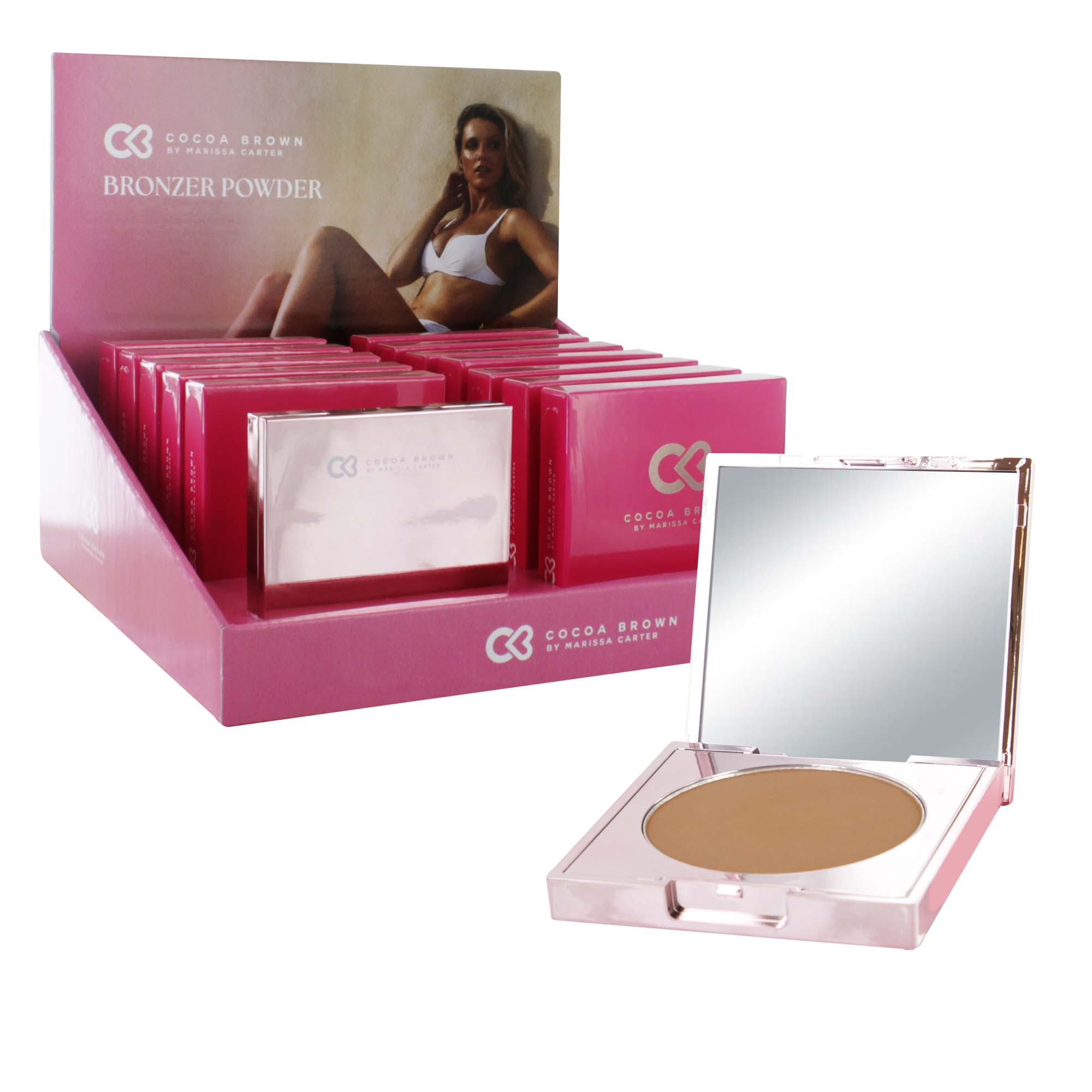 COCOA BROWN BRONZING POWDER COMPACT DISPLAY X 12
