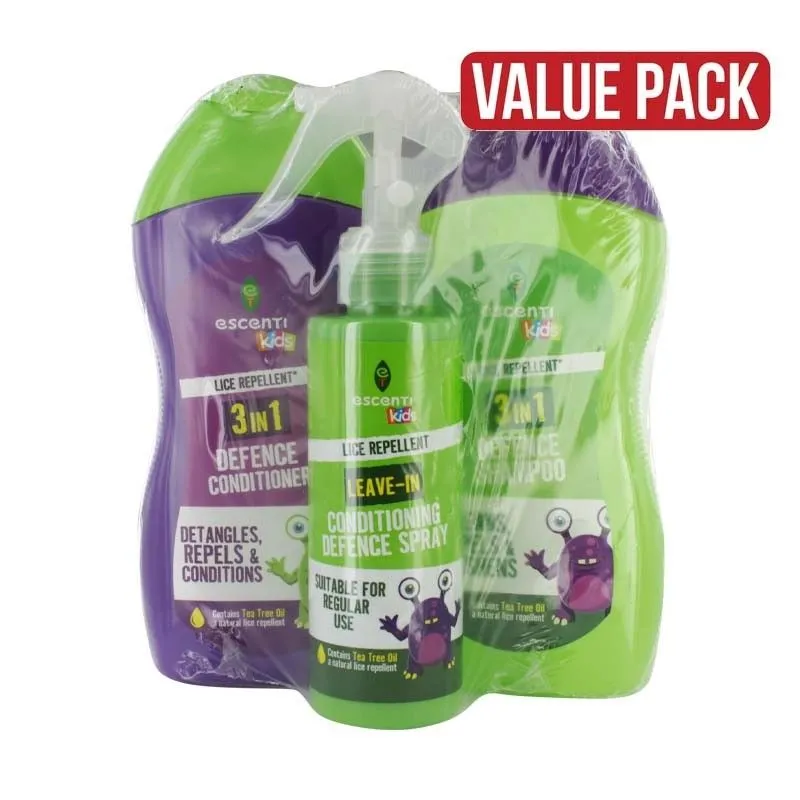 ESCENTI HEAD LICE DEFENCE TRIO PACK